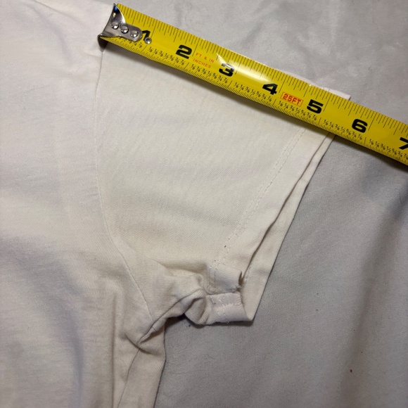 Organic Women White T-shirt Infinity Sign Size Large - Picture 8 of 8